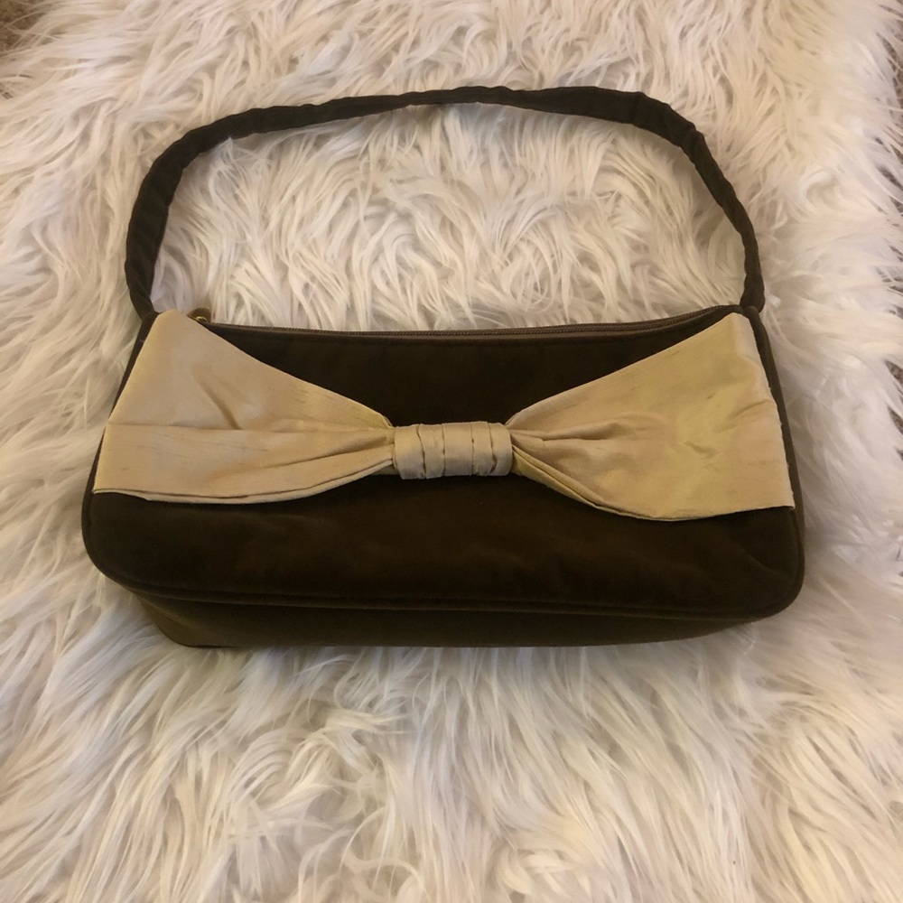Jennifer Taylor Brown Velvet Vintage Evening Party Purse